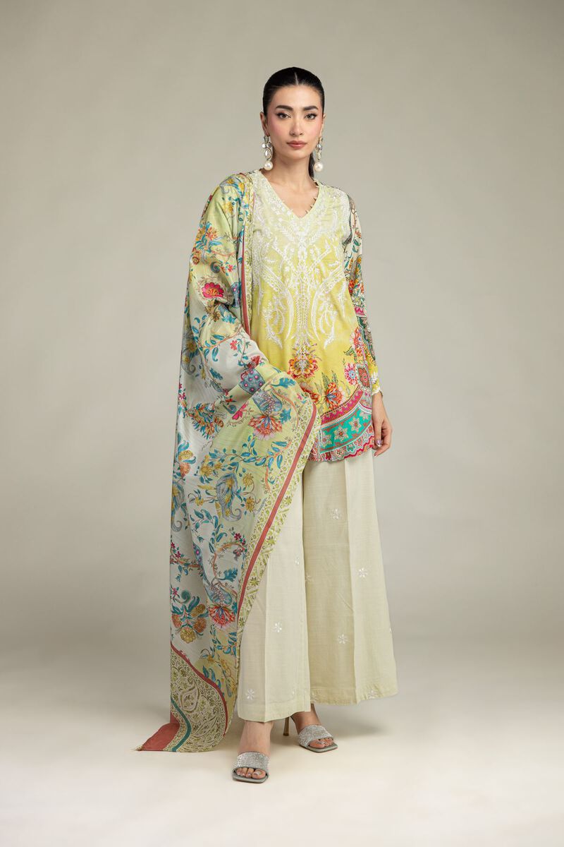 Embroidered | Polyester Silk | Silk Floral Dupatta | USD 30.00