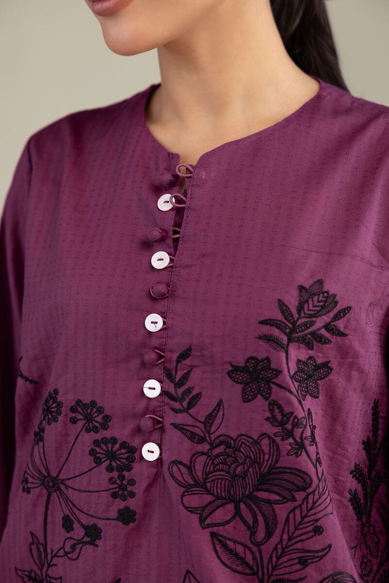 Embroidered | Cotton Dobby | Short Floral Kurta | USD 45.00