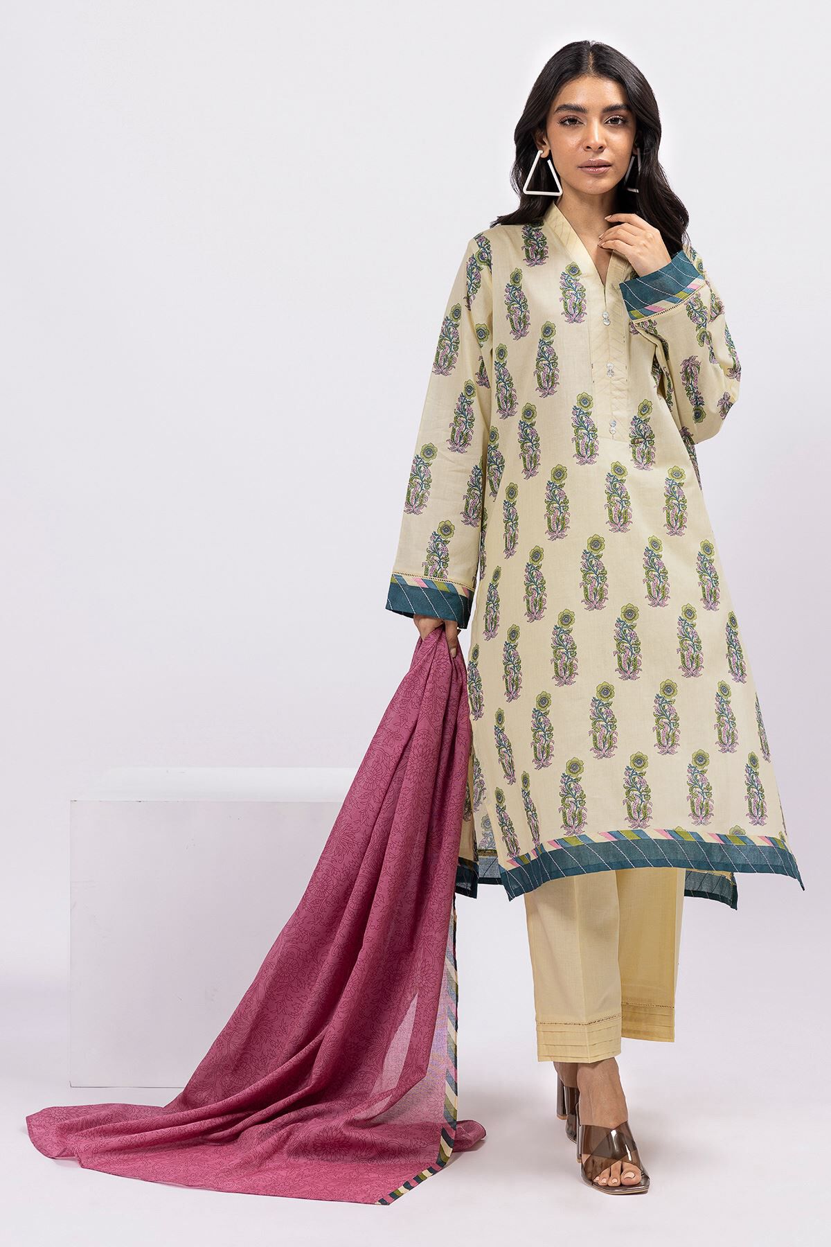 Khaadi lawn 3 piece suit discount
