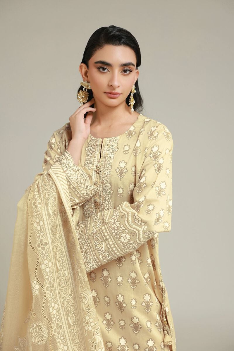 Embroidered | Cambric | Cambric 3-Piece Suit | USD 85.00