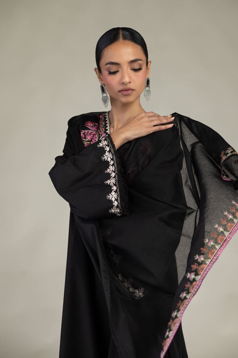 Embroidered | Lawn | Black Lawn Dupatta | USD 30.00
