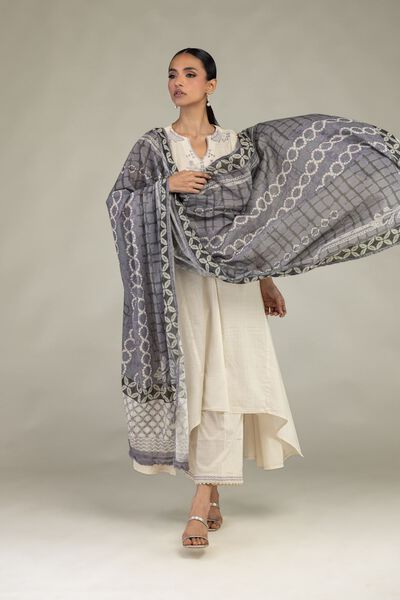 Textured Cotton | Embroidered | Textured Cotton Pants | USD 30.00