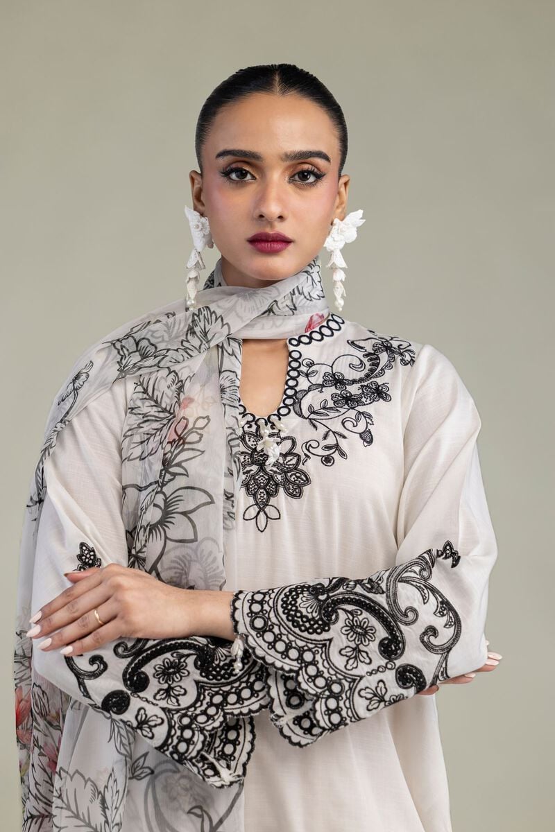 Embroidered | Chiffon | Floral Chiffon Dupatta | USD 30.00