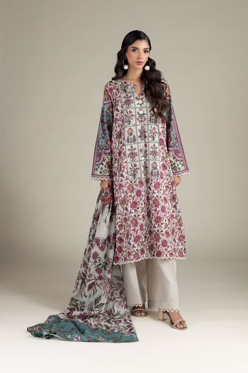 Printed | Broshia | Tailored 3 Piece | USD 65.00