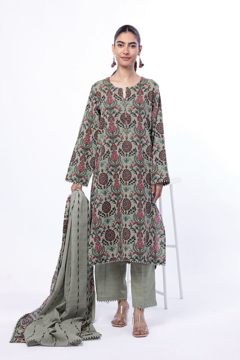 Printed | Light Khaddar | Tailored 3 Piece | USD 45.00