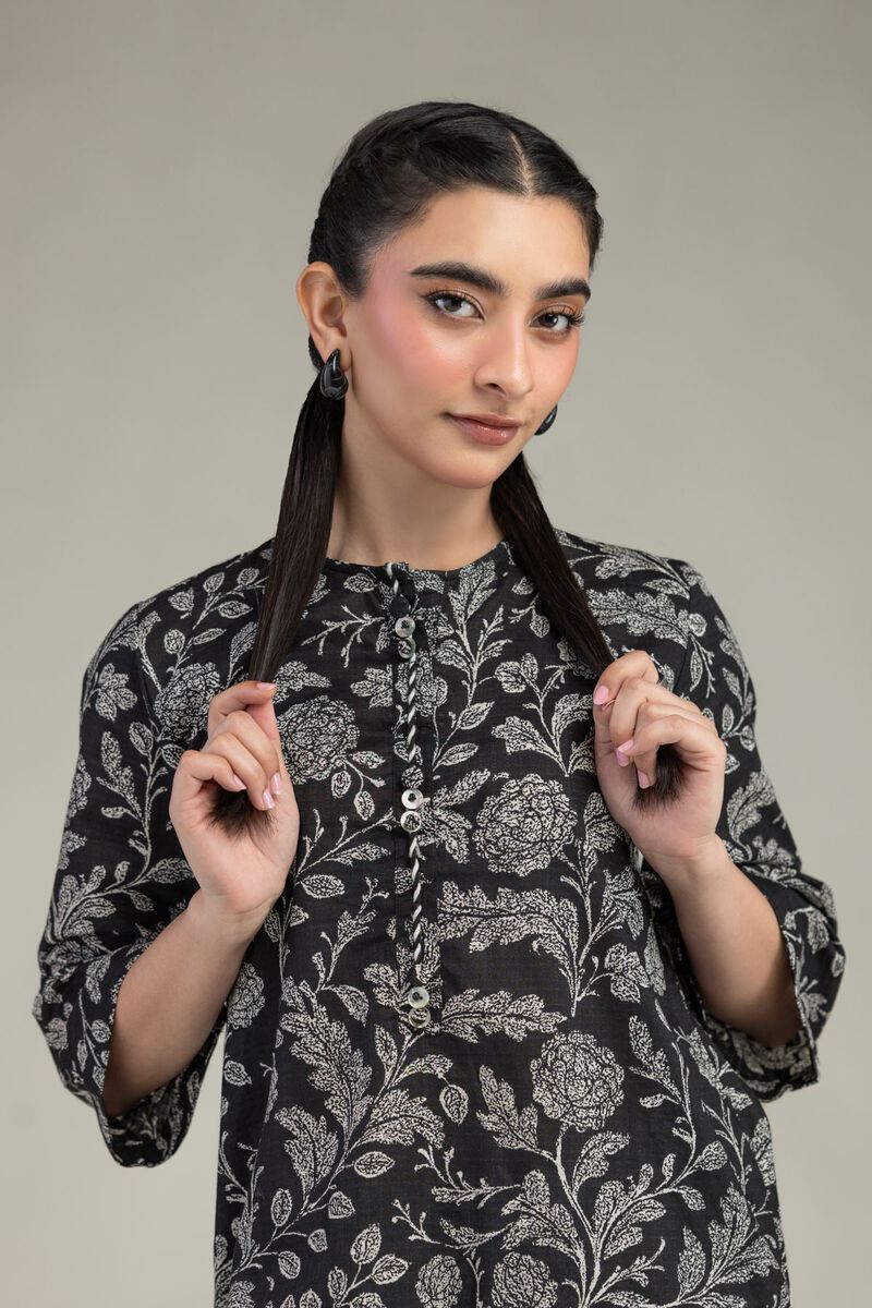 Printed | Cotton Dobby | Round-Neck Floral Kurta  | USD 30.00
