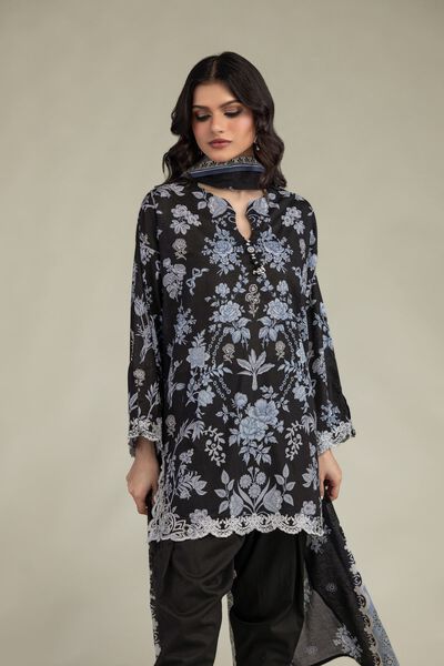 Embroidered | Lawn | Black Lawn Kurta | USD 35.00