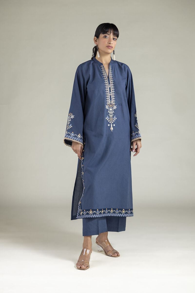 Embroidered | Cambric | Cambric Tailored Set | USD 45.00