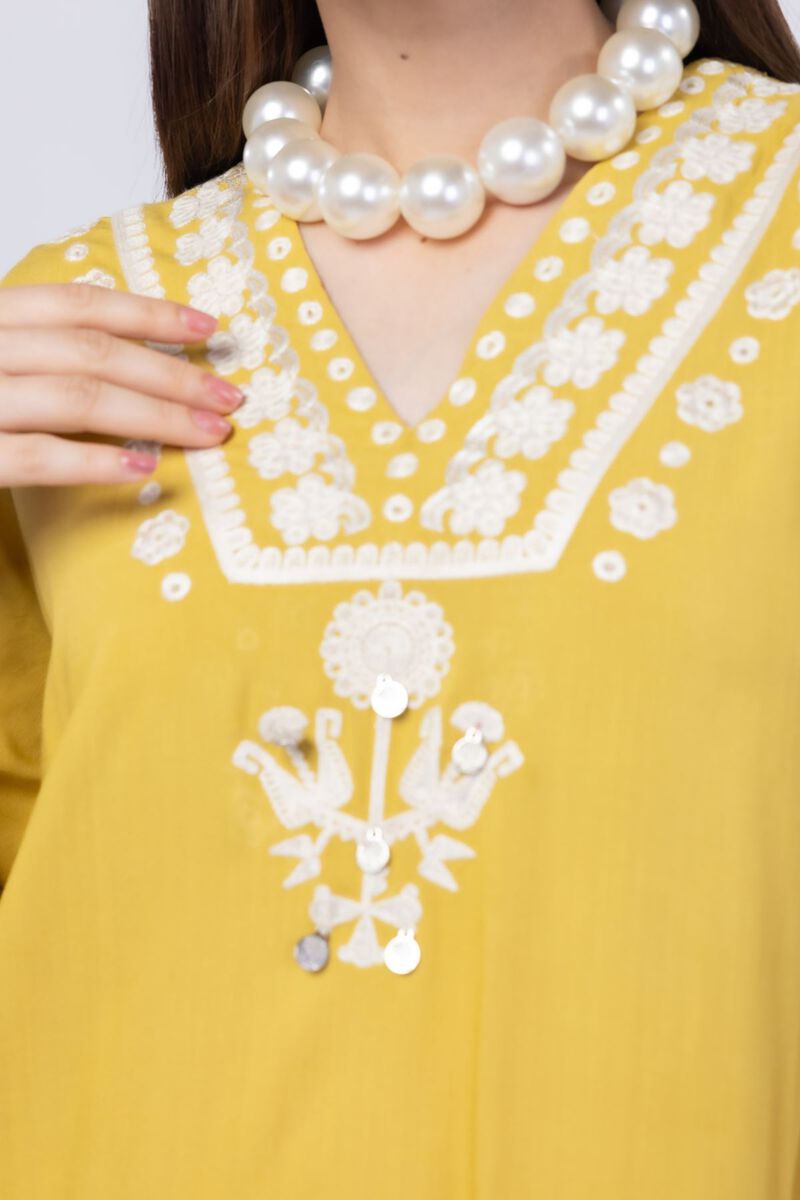 Embroidered | Crosshatch Raw Silk | Kurta | USD 25.00