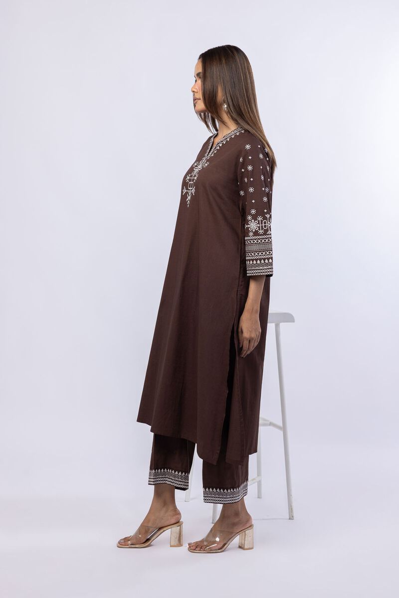 Embroidered | Crosshatch Poplin | Pants | USD 7.50