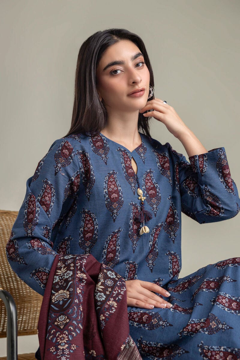 Printed | Light Khaddar | Tailored 3-Piece Set | USD 65.00