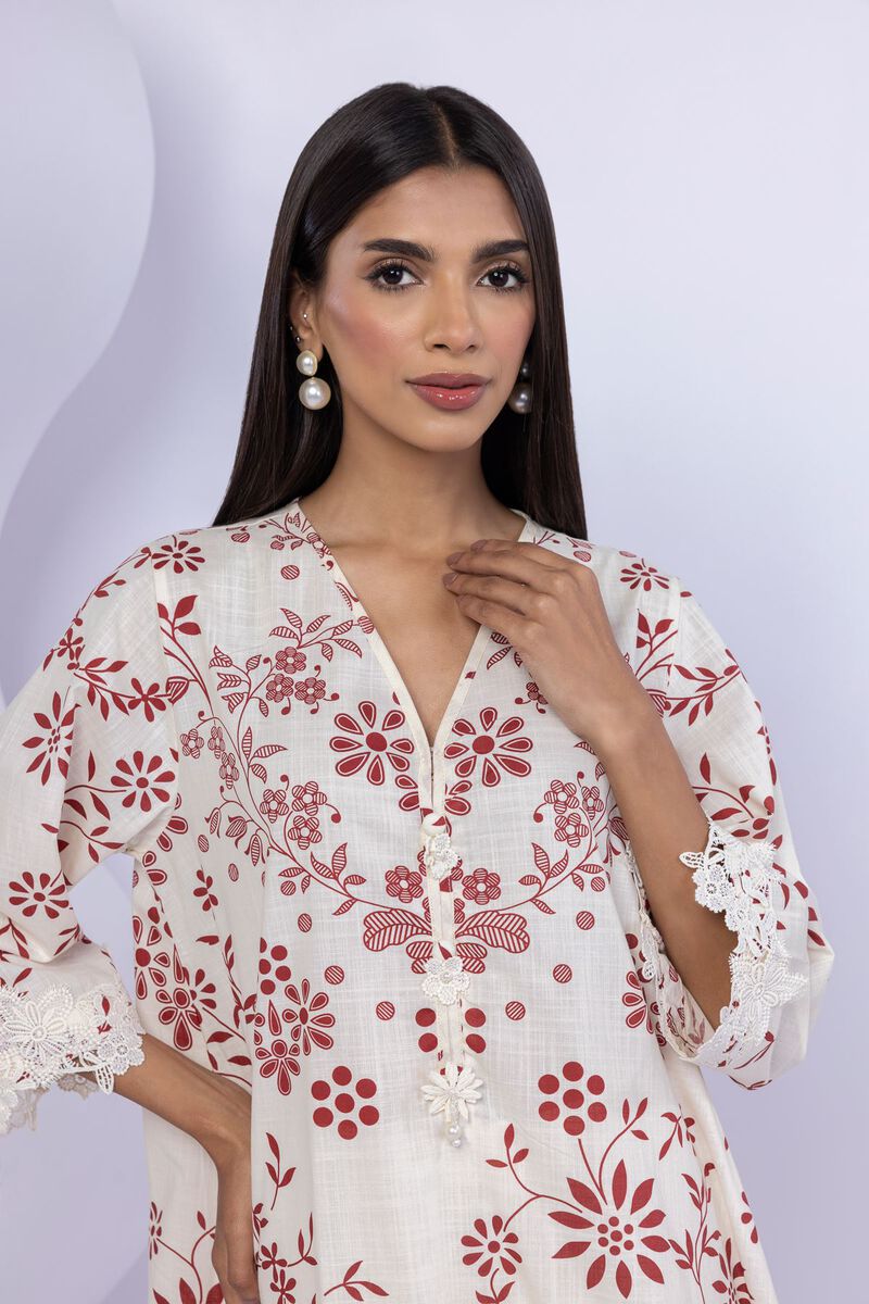 Embroidered | Crosshatch Poplin | Kurta | USD 30.00