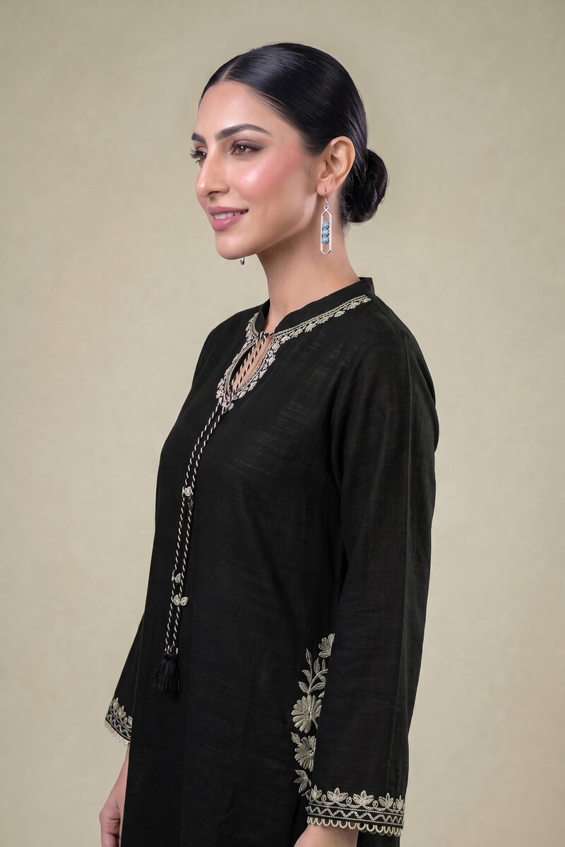 Embroidered | Light Khaddar | Black Khaddar Kurta | USD 55.00