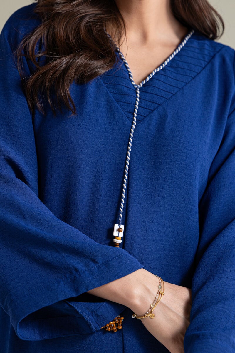 Dyed | Textured Georgette | Blue Georgette Kurta | USD 40.00