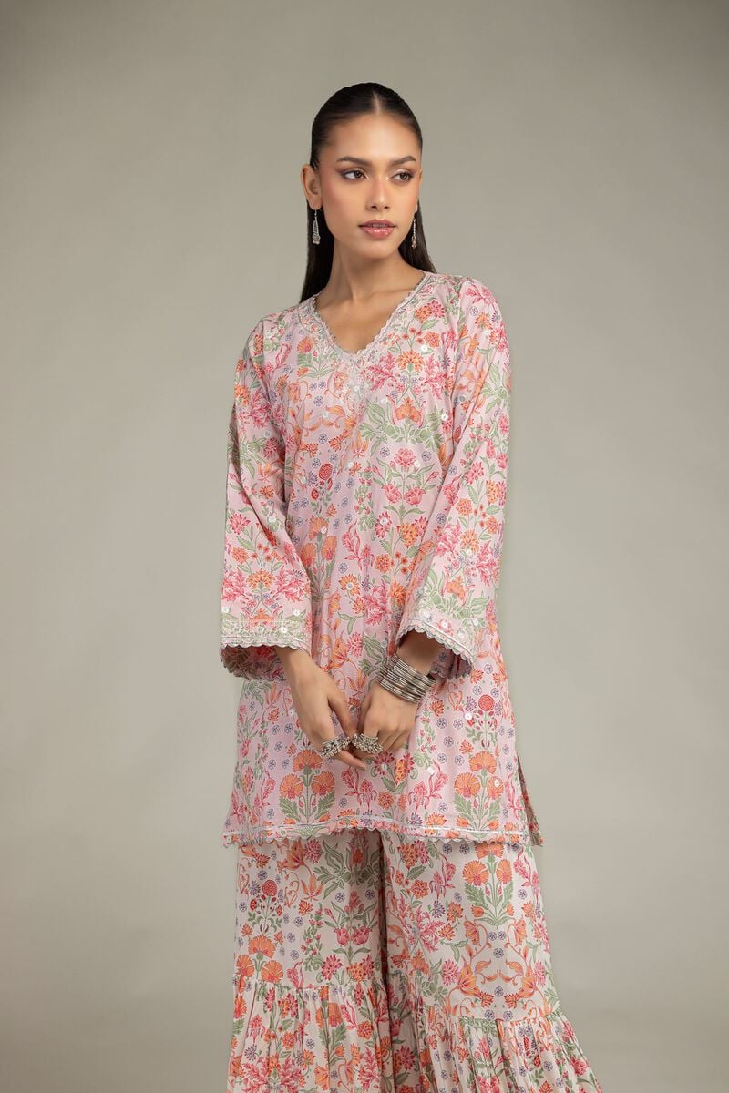 Embroidered | Cotton Viscose | Short V-Neck Kurta | USD 45.00