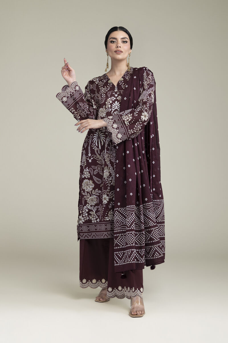 Embroidered | Cambric | Cambric Tailored 3-Piece | USD 70.00