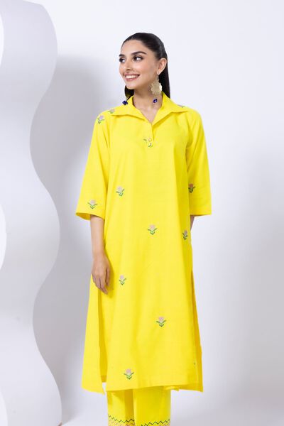Embroidered | Chambray | Kurta | USD 30.00