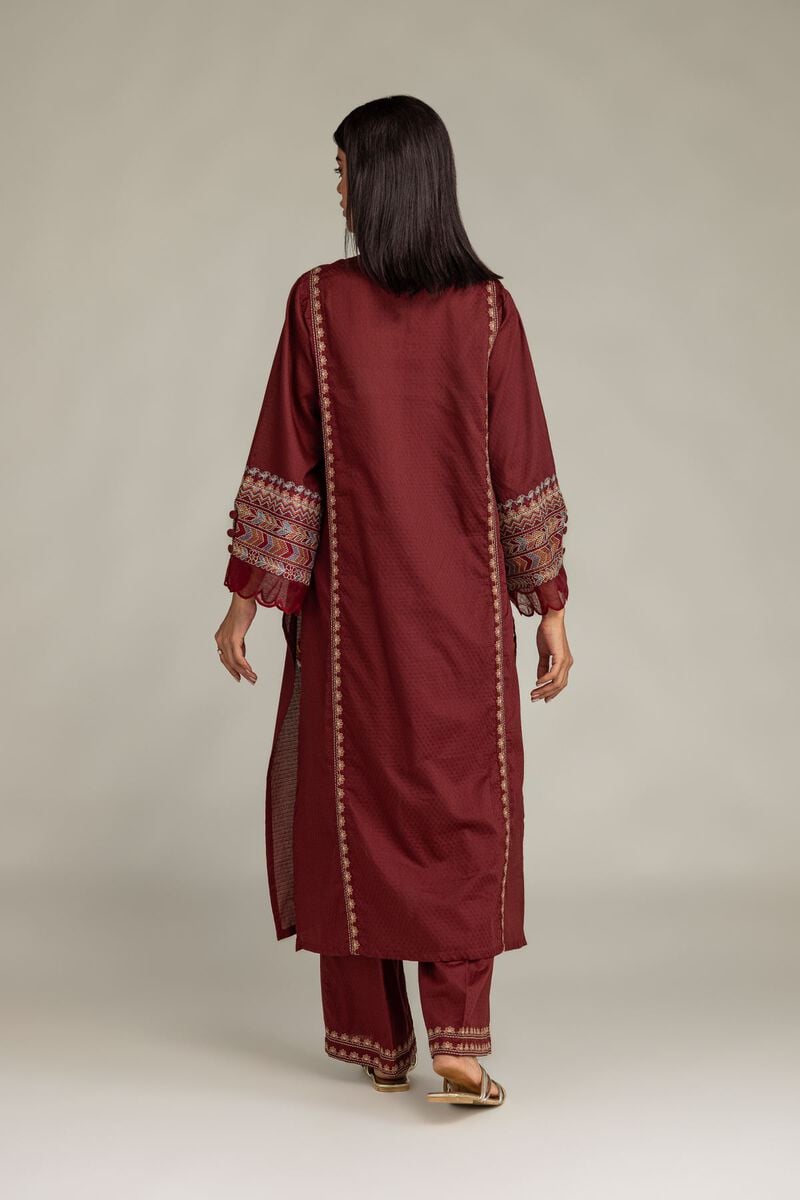 Embroidered | Cotton Dobby | Floral Cotton Kurta | USD 45.00