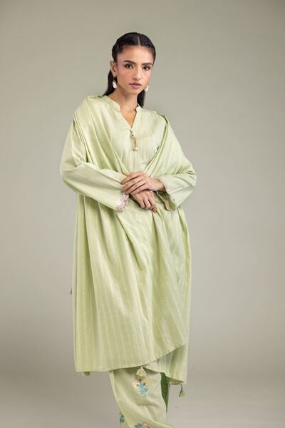 Embroidered | Textured Cotton | Solid Cotton Dupatta | USD 30.00
