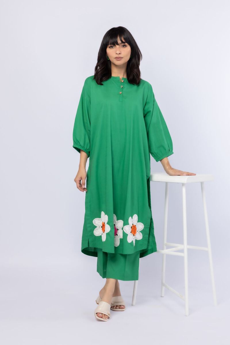 Embroidered | Crosshatch Poplin | Kurta | USD 12.00
