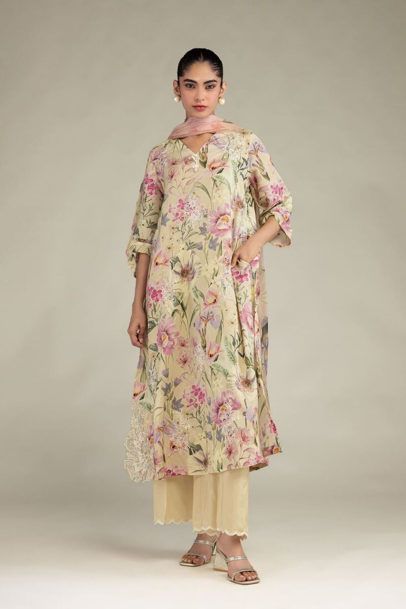 Embroidered | Chiffon | Floral Chiffon Dupatta | USD 30.00