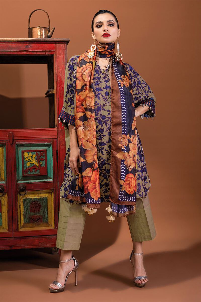 Cotton Zari Jacquard | Embroidered | Fabrics 3 Piece | USD 16.80