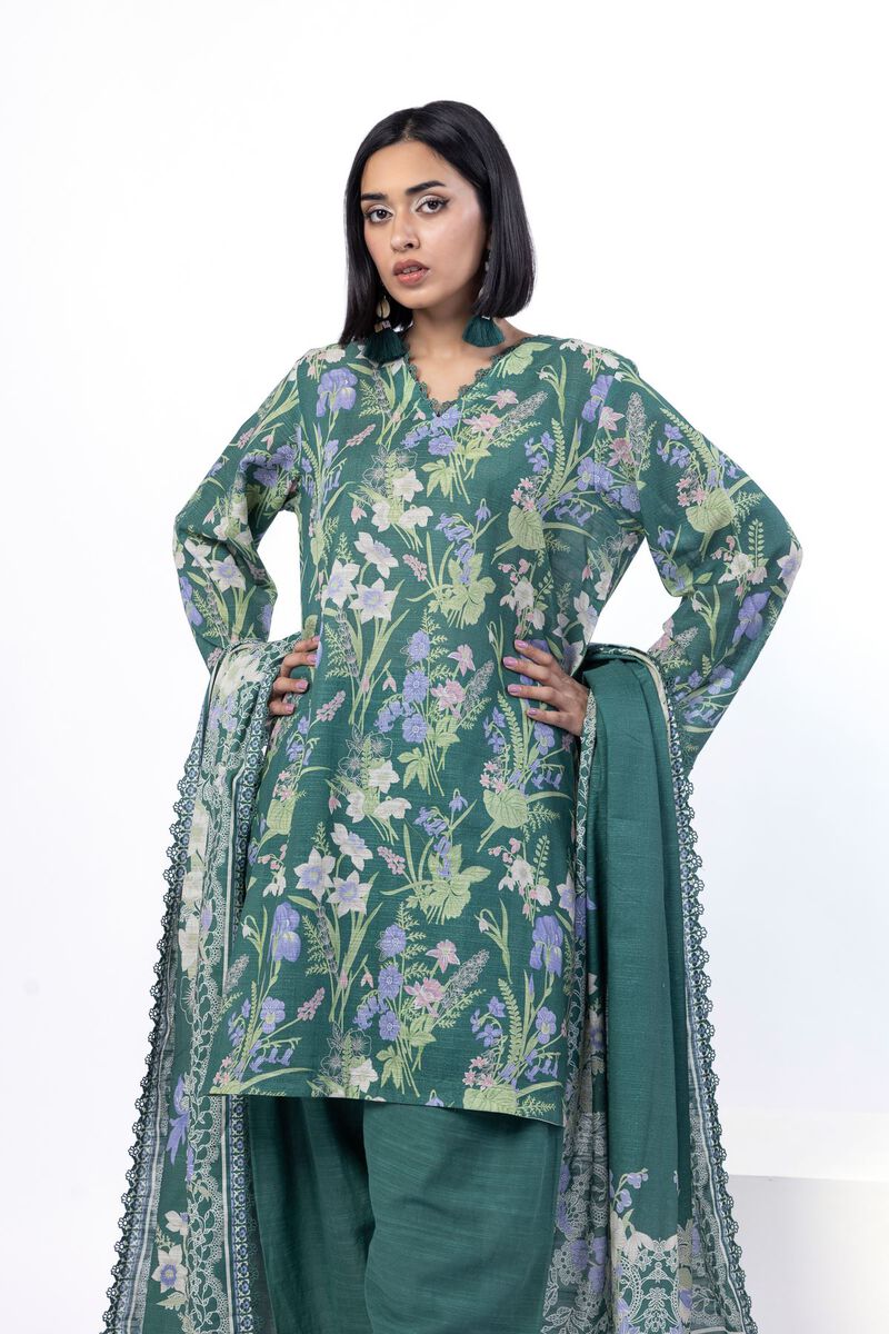 Printed | Textured Cotton | Tailored 3 Piece | USD 45.00