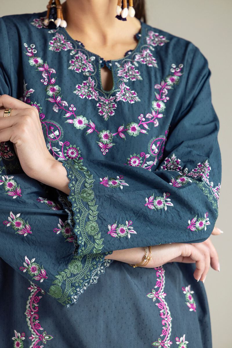 Embroidered | Cotton Dobby | Tailored 2-Piece Set | USD 70.00