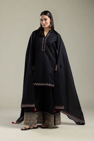 Embroidered | Lawn | Black Lawn Dupatta | USD 30.00