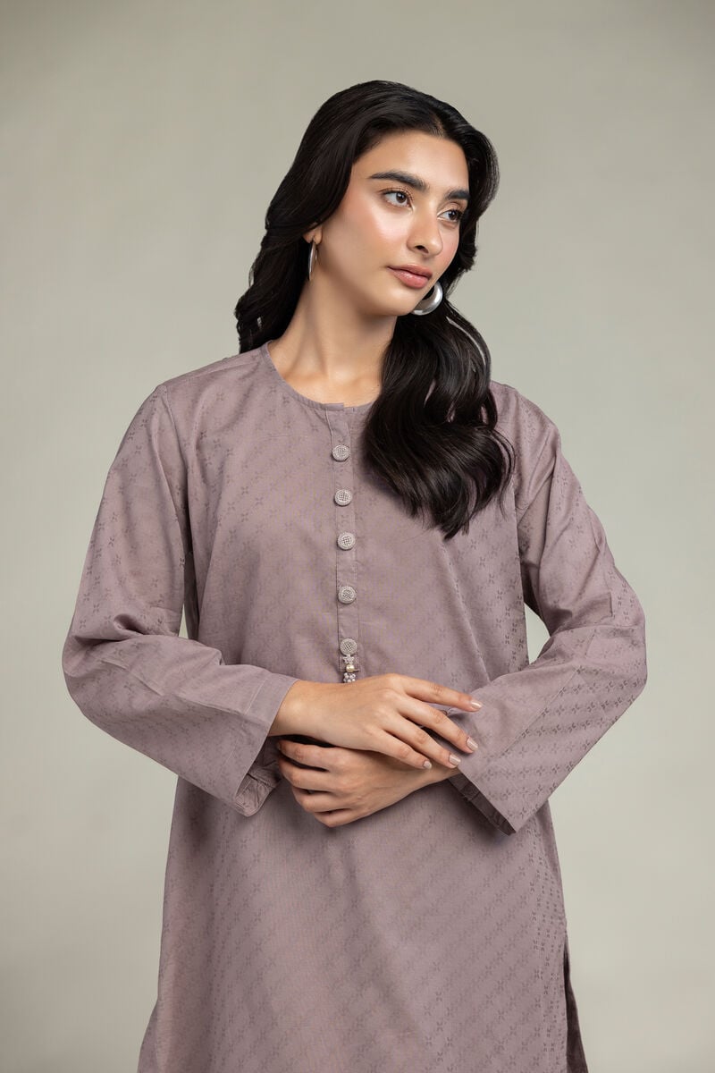 Dyed | Cotton Dobby | Cotton Longline Kurta | USD 35.00
