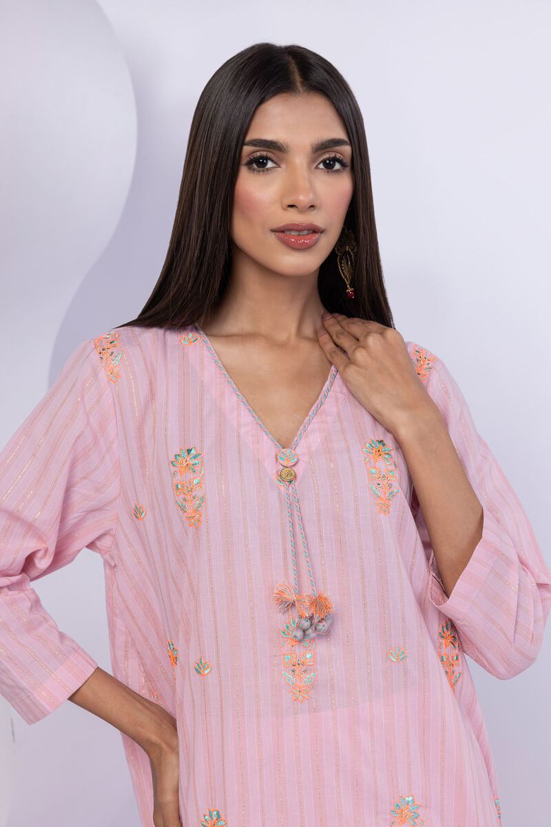 Embroidered | Lurex Stripes | Kurta | USD 20.00