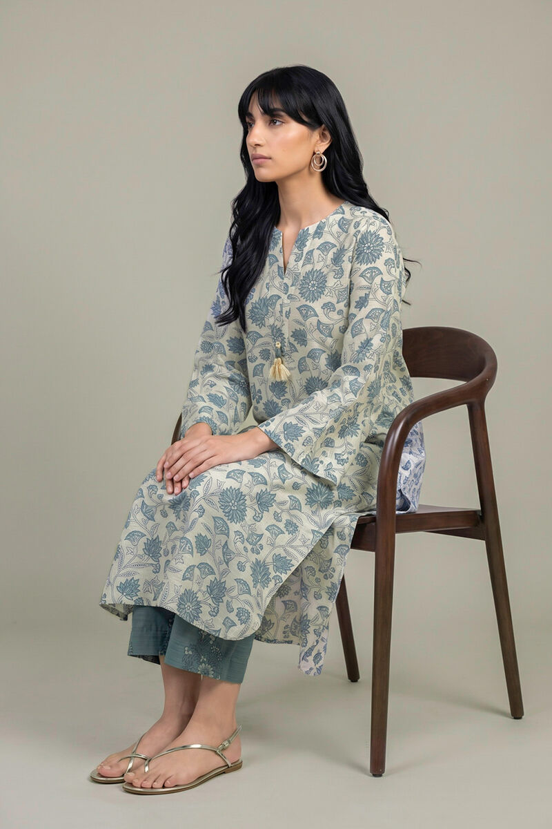 Printed | Light Khaddar | Floral Printed Kurta | USD 45.00