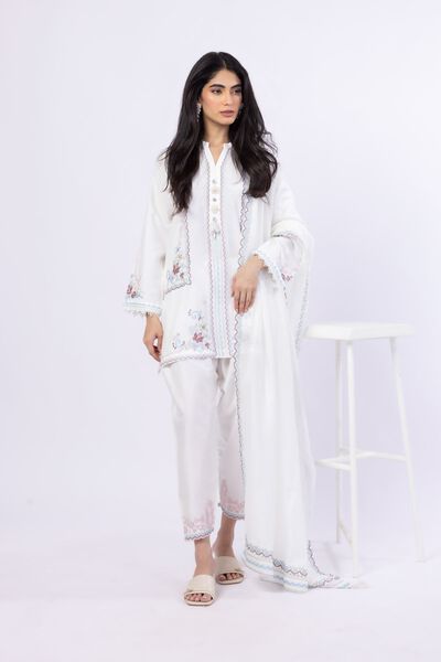 Embroidered | Raw Silk | Pants | USD 25.00