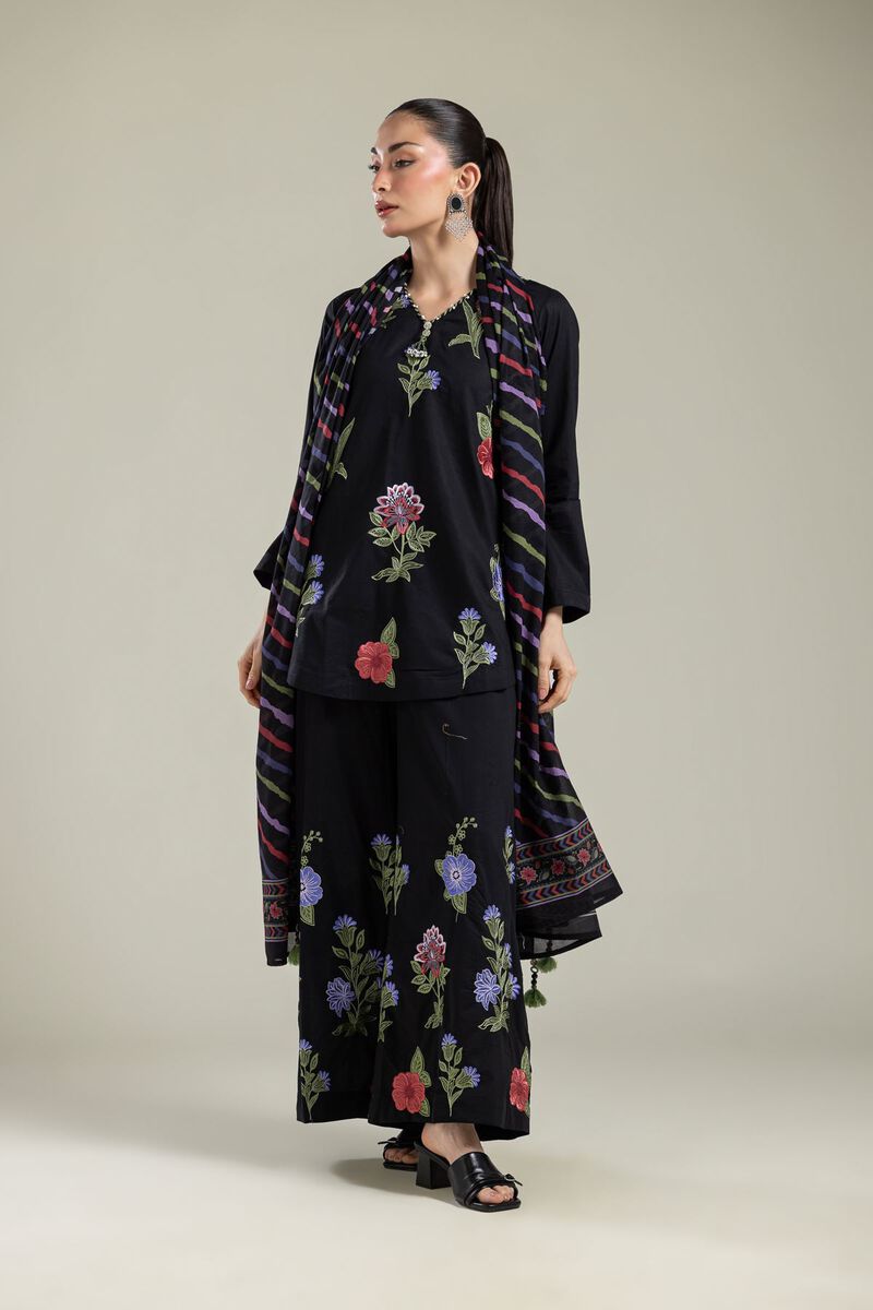 Embroidered | Lawn | Black Lawn Dupatta | USD 25.00