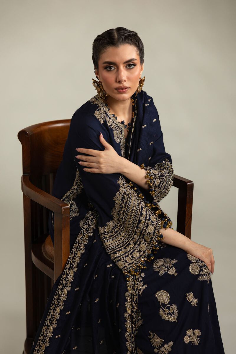 Embroidered | Raw Silk | 3-Piece Co-ord Set | USD 180.00