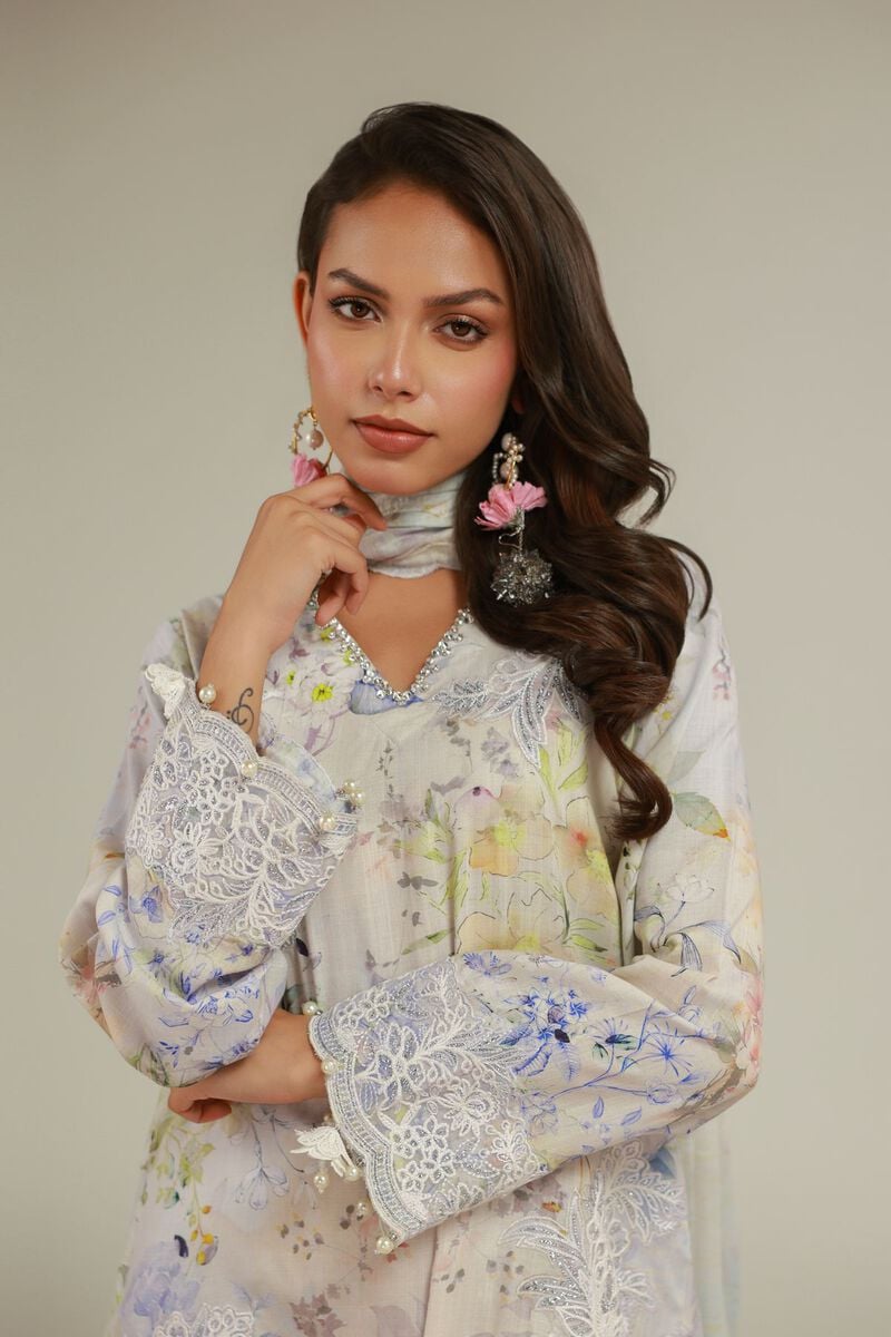 Embroidered | Raw Silk | Floral 3-Piece Set | USD 155.00