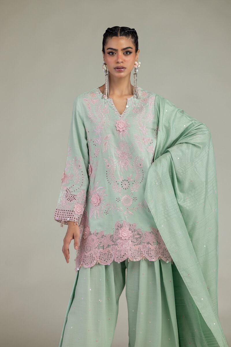 Raw Silk | 3-Piece Co-ord Set | USD 210.00