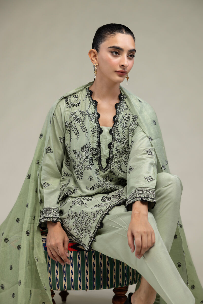 Cotton Net | Floral Cotton Dupatta | USD 35.00
