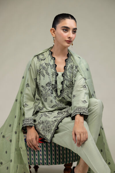 Cotton Net | Floral Cotton Dupatta | USD 35.00
