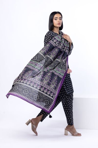 Printed | Textured Cotton | Tailored 3 Piece | USD 45.00