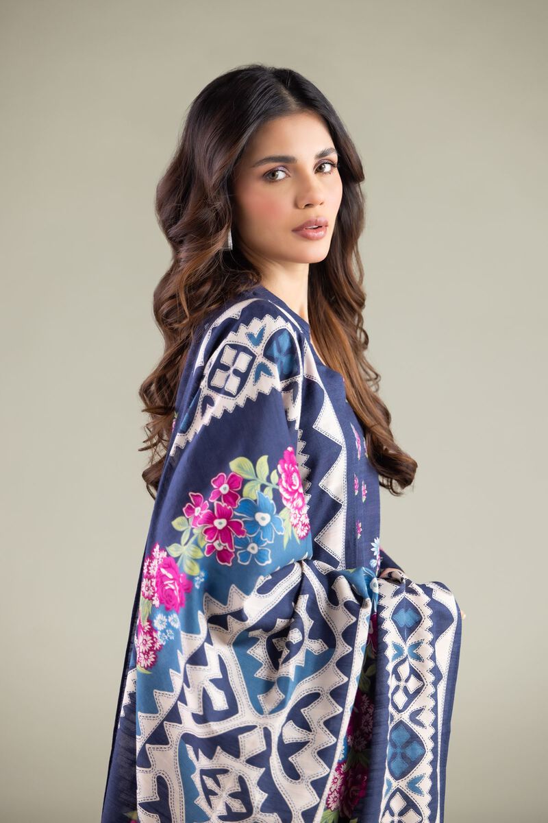 Embroidered | Textured Cotton | Floral Geometric Dupatta | USD 25.00