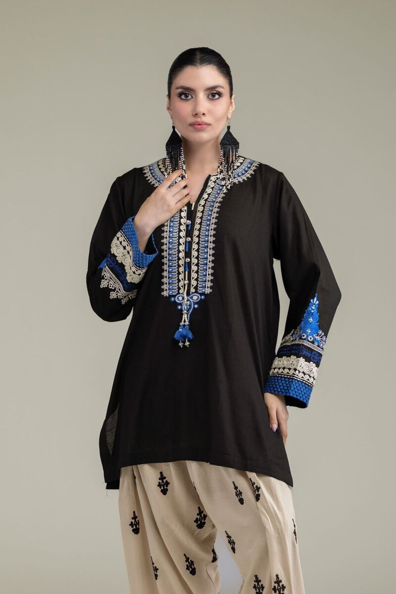 Embroidered | Raw Silk | Short Silk Kurta | USD 45.00