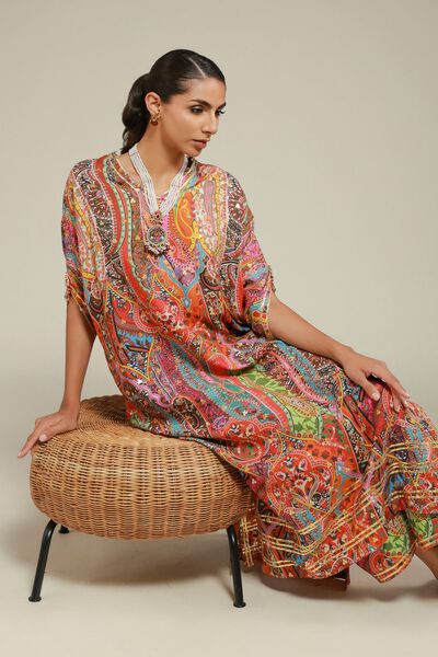 Embroidered | Raw Silk | 2 Piece Co-ord Set | Top and Bottom | USD 85.00