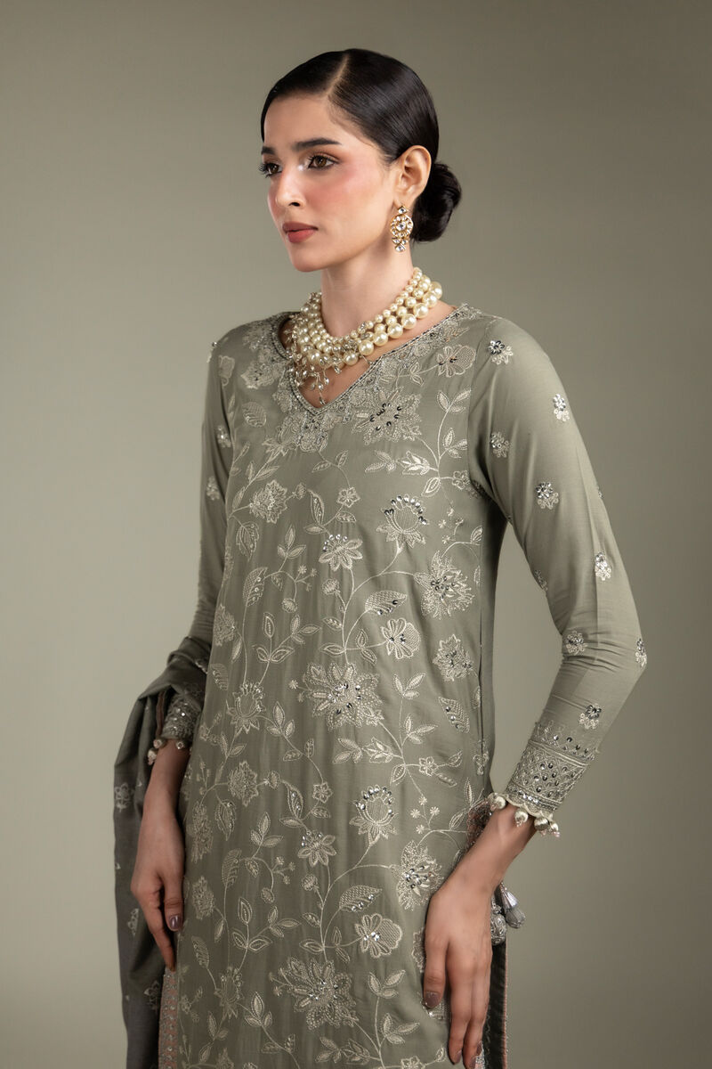 Embroidered | Raw Silk | 3-Piece Co-ord Set | USD 200.00