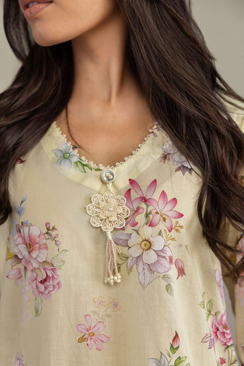 Printed | Cambric | Short Floral Kurta | USD 35.00