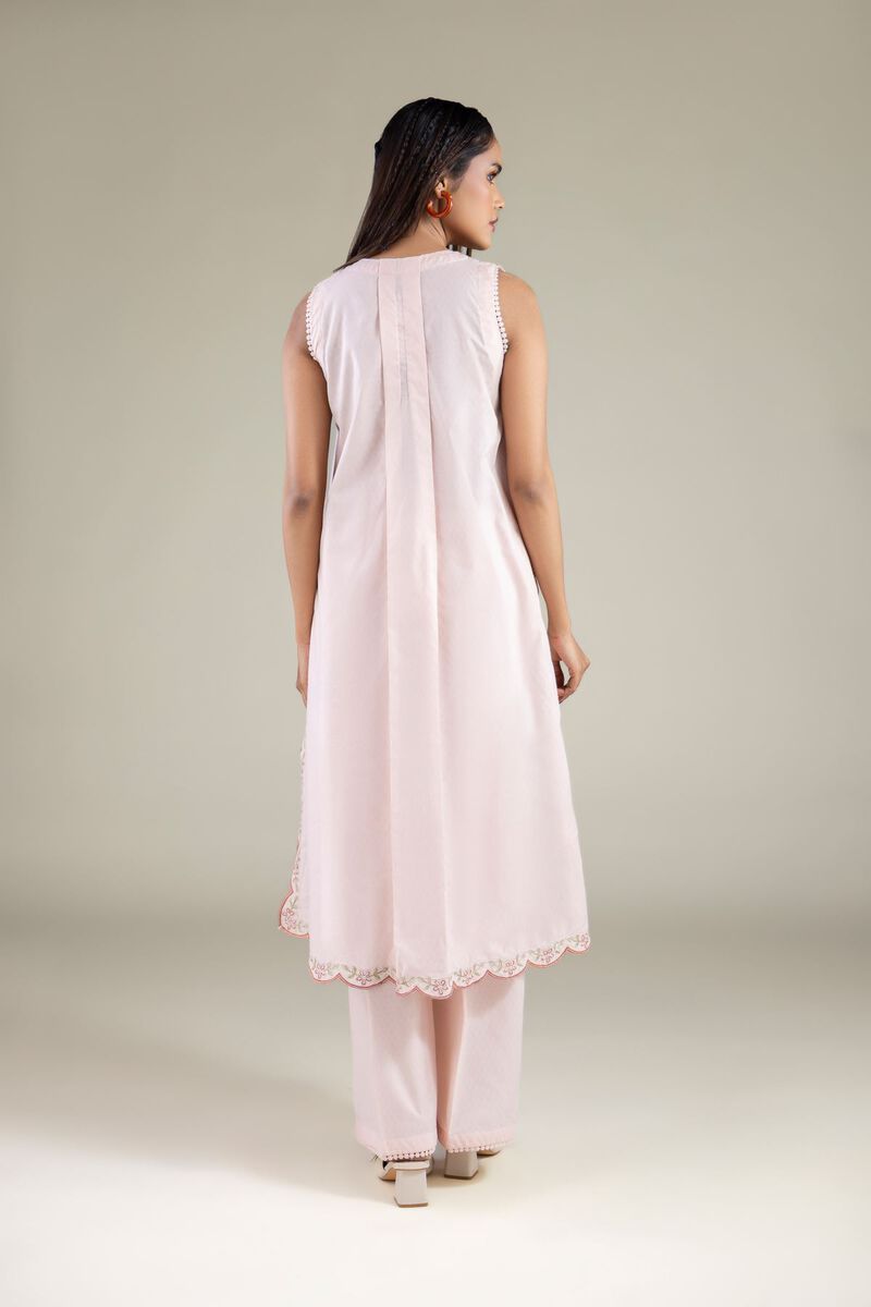 Embroidered | Cotton Dobby | Long Sleeveless Kurta | USD 40.00