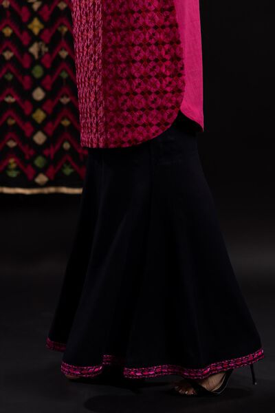 Flared Pants, BLACK, hi-res