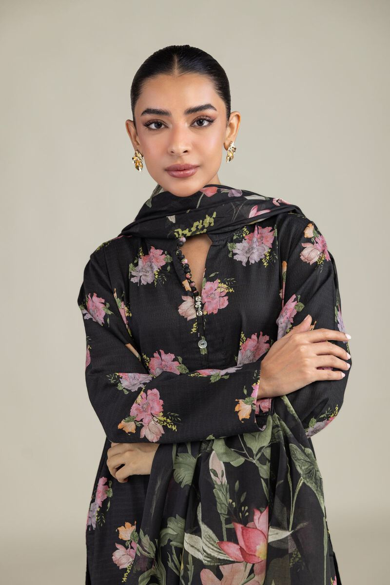 Printed | Lawn | Black Lawn Dupatta | USD 25.00
