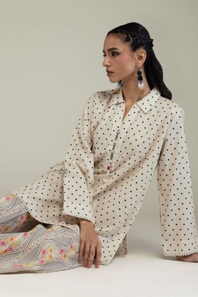 Printed | Cambric | Cambric V-Neck Kurta | USD 35.00