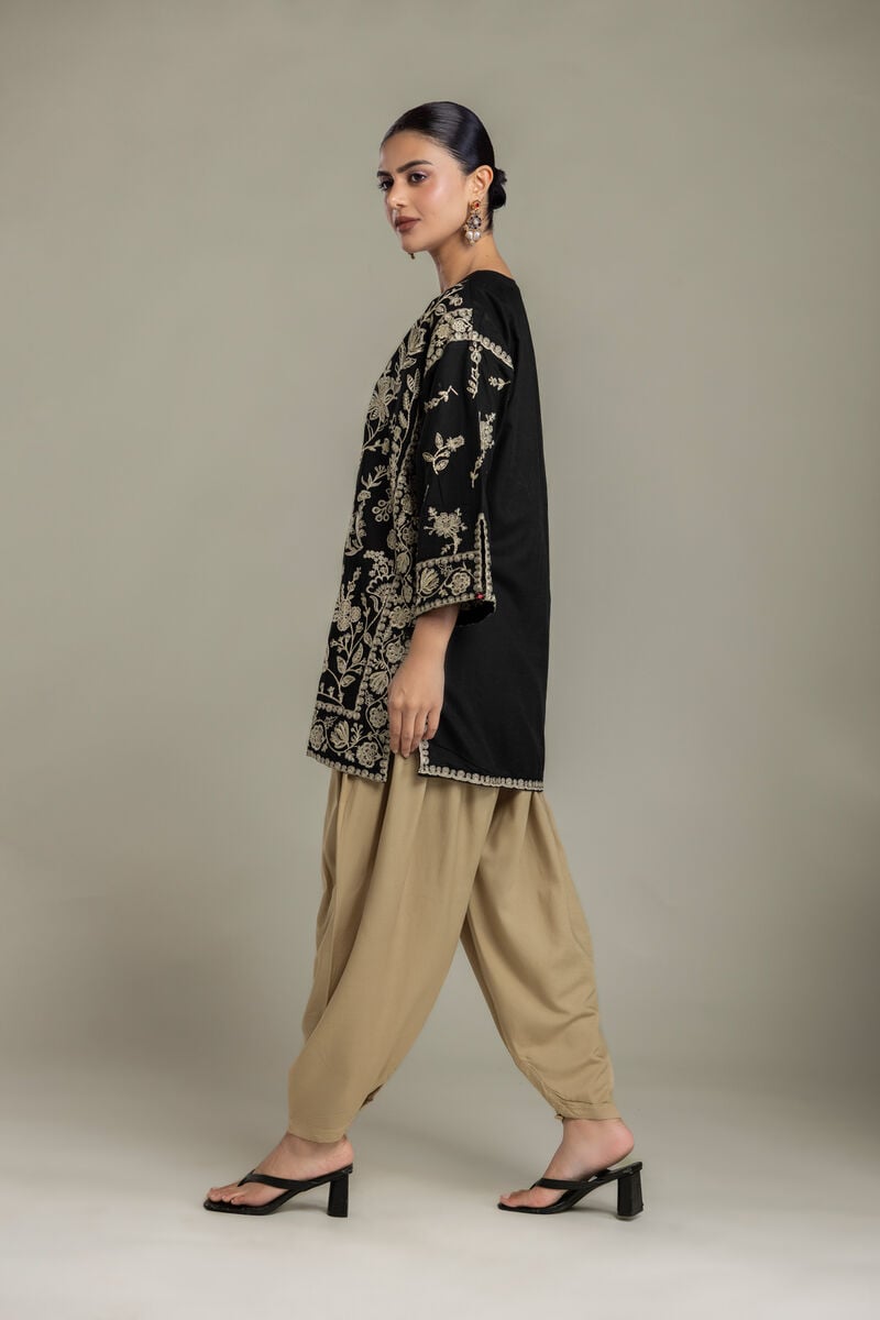 Dyed | Raw Silk | Beige Solid Shalwar | USD 35.00